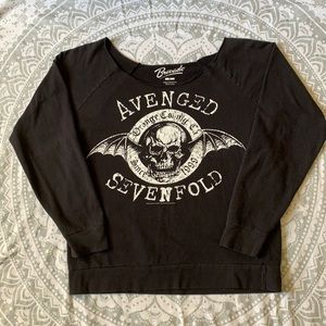 Avenged Sevenfold Cold Shoulder Sweatshirt XL